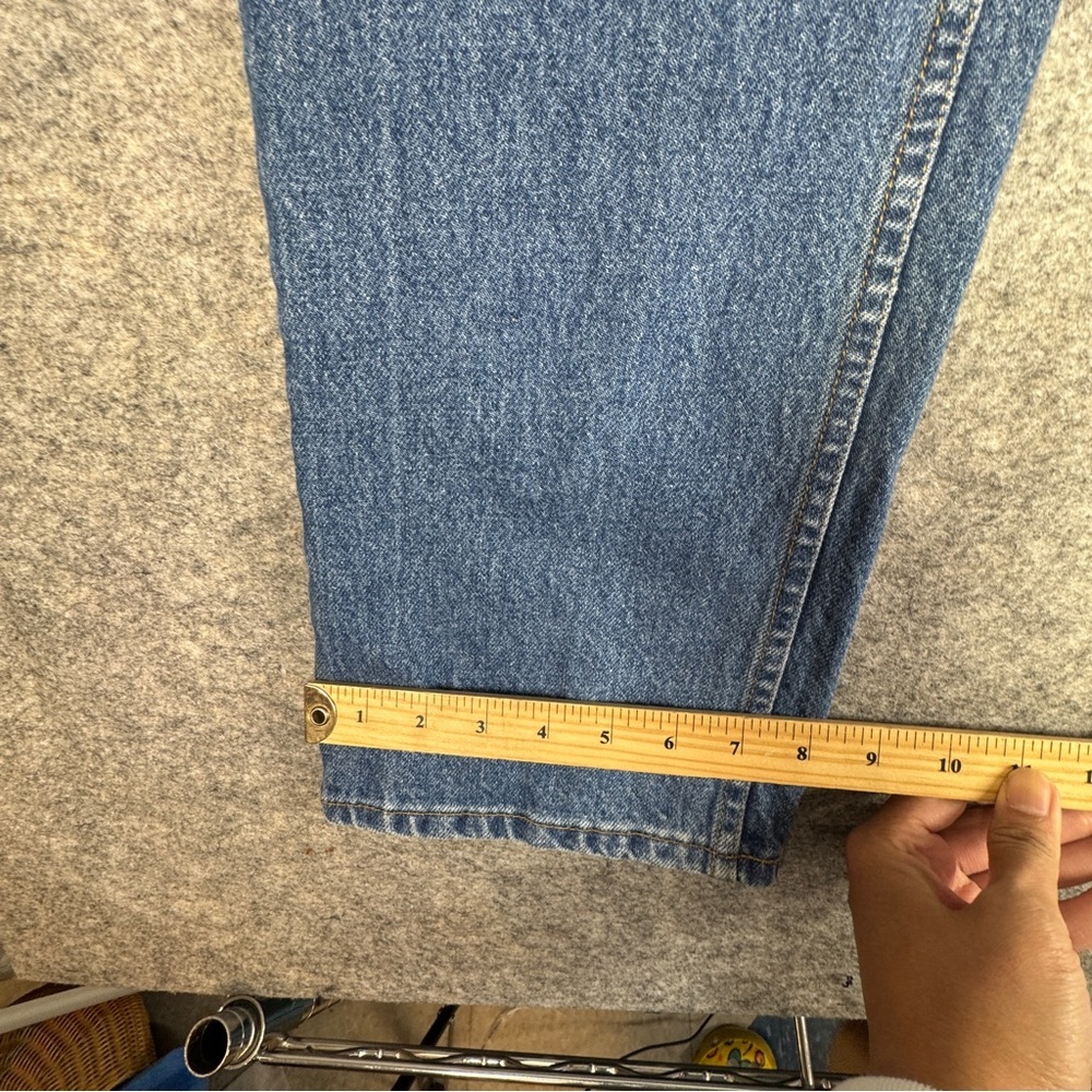 Vintage Levi's 90s Orange Tab Classic Blue Denim Jeans Straight Leg Size 34x32 - Picture 9 of 15